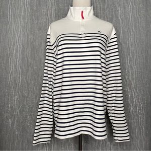 Vineyard Vines Pima cotton striped quarter zip. NWOT
